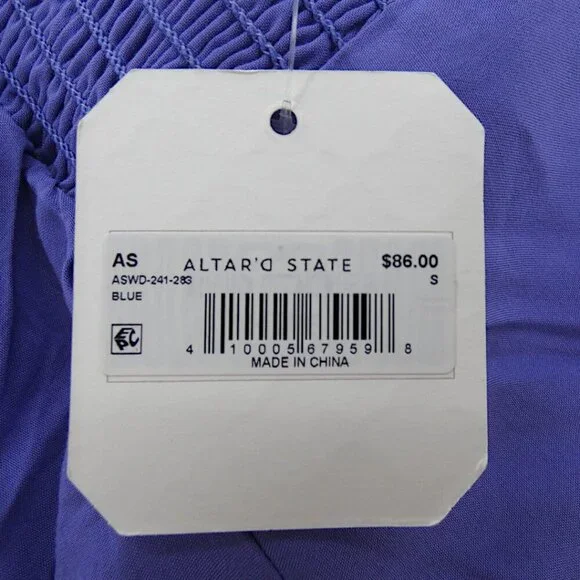 Altar'd State Lavender Floral Tiered Mini Dress Strapless NWT Size S - Picture 16 of 16